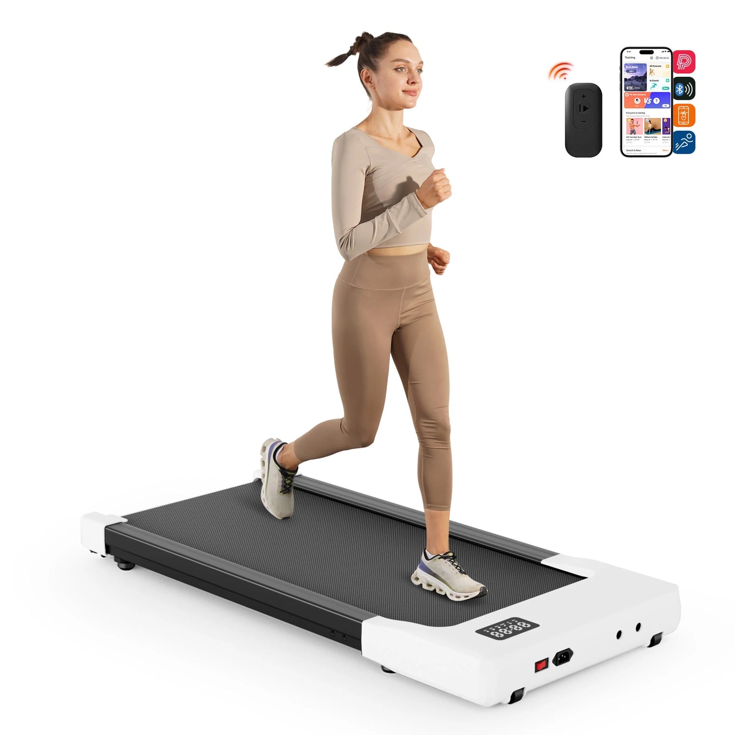 Superun Two In One Walking Pad Under Desk Treadmill With Remote LED Display 2.5HP For Home Office