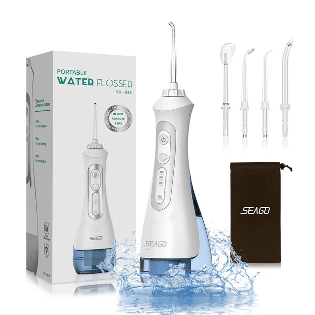 Seago USB Rechargeable Portable Dental OralIrrigationDevice Water Flosser Modes IPX7