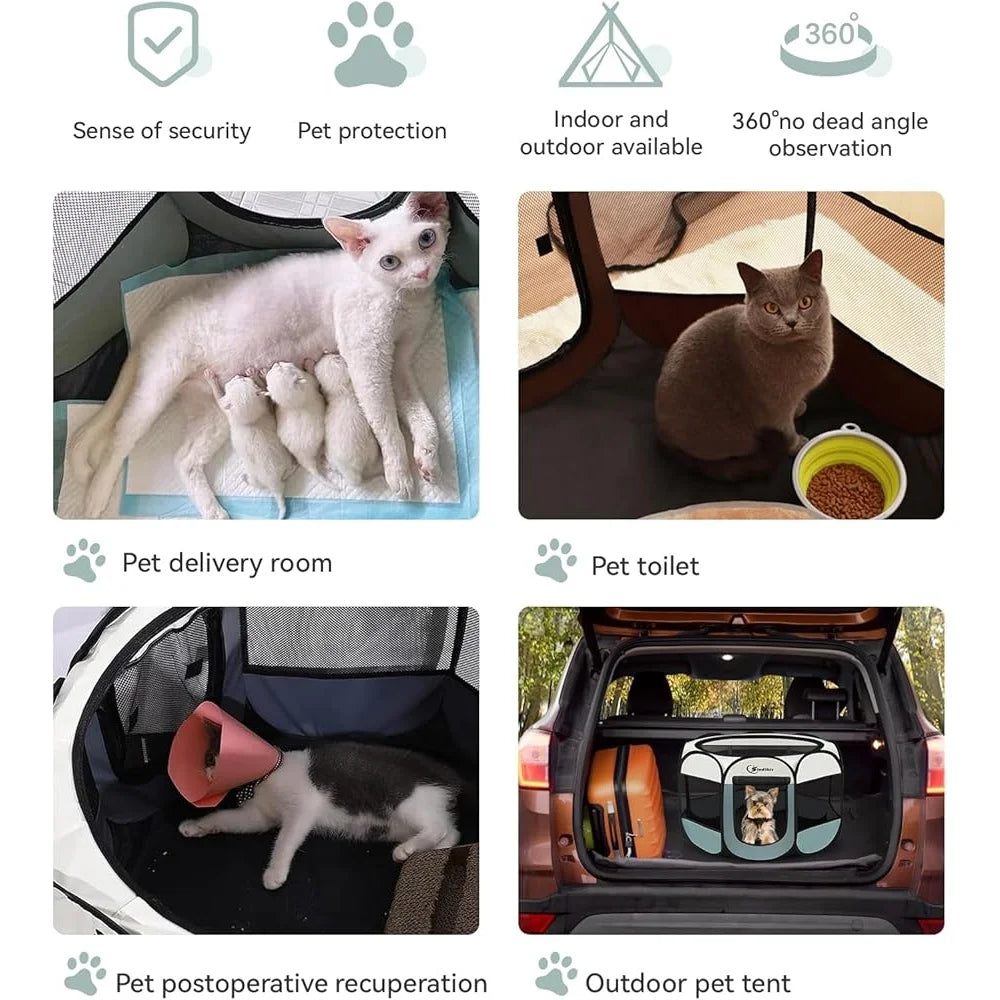 High Concerned Portable Playpen for Dogs and Cats Foldable