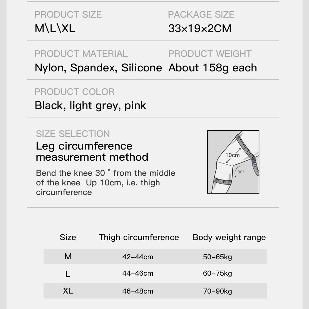 Fezrgea Knee Support Compression Sleeve Anti Slip for Pain