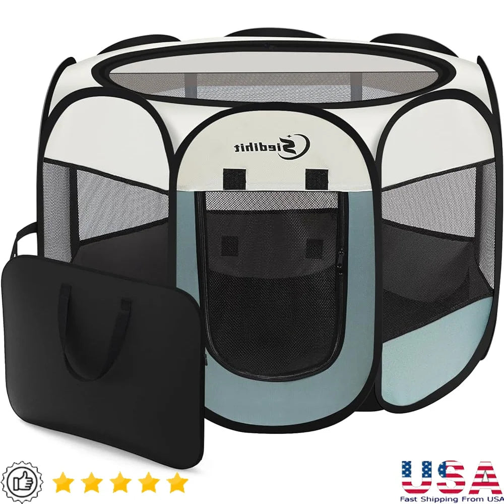High Concerned Portable Playpen for Dogs and Cats Foldable