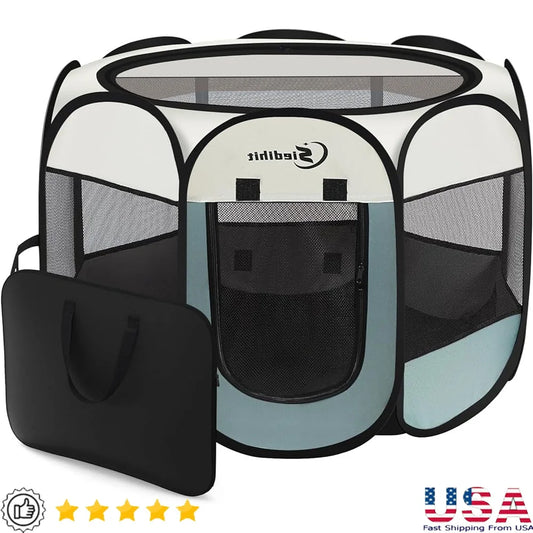 High Concerned Portable Playpen for Dogs and Cats Foldable