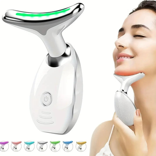 7LED Vibrating Neck and Face Massager USB Charging
