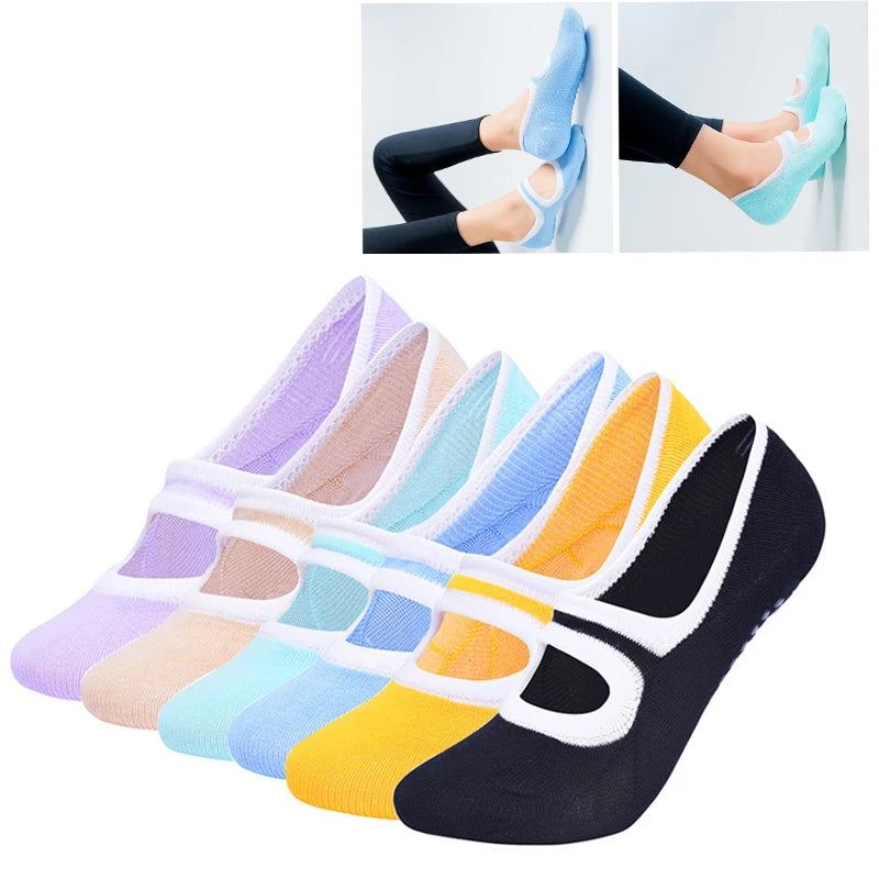 Women Bandage Yoga Socks Anti Slip Quick Dry Damping For Pilates Ballet Fitness Breathable Gym Sports