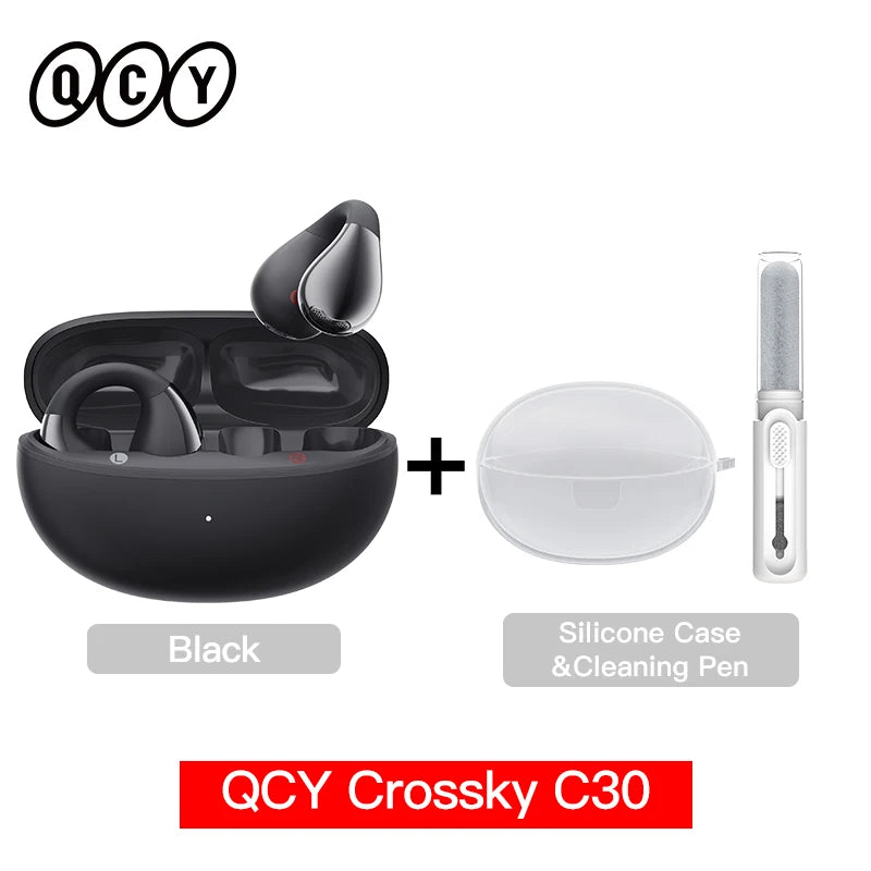 QCY Crossky C30 Open Ear Clip Earphones Wireless Bluetooth 5.4 Sports TWS Earbuds