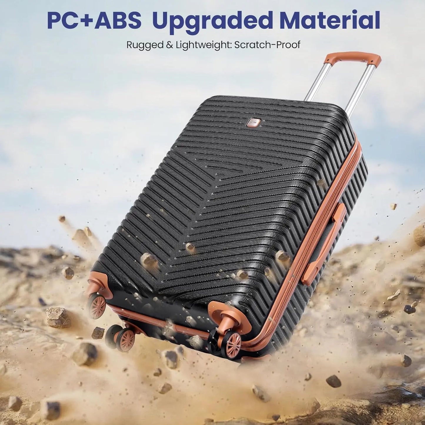 HOTEELCN Luggage Set Carry On ABS PC Hard Shell