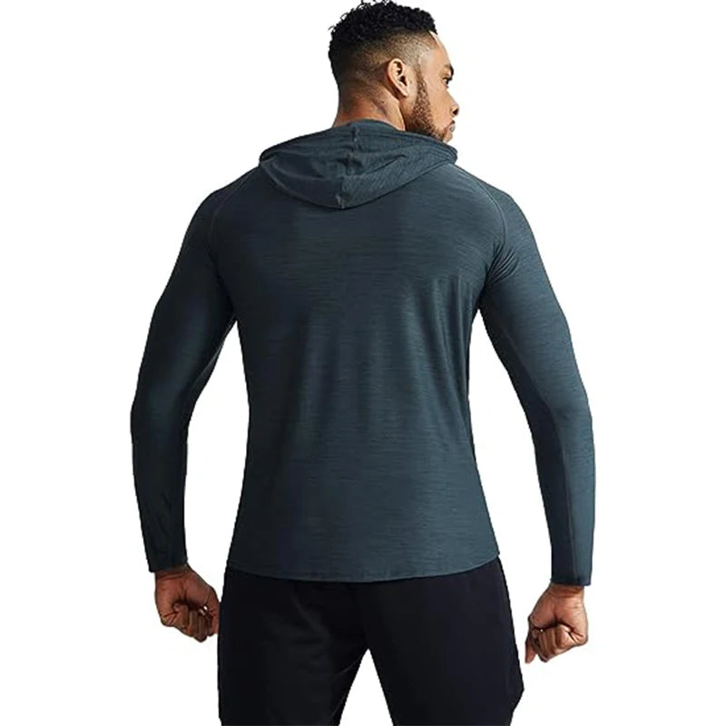 Sport Hooded Jacket Men Gym Fitness Sweatshirt Sportswear