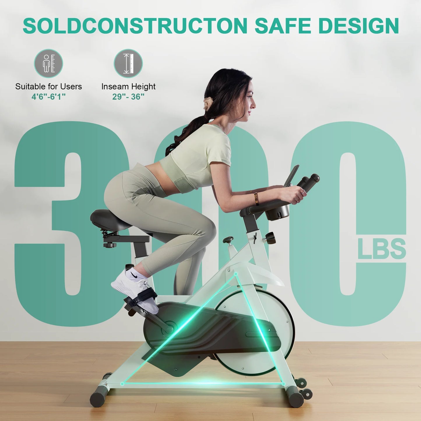 Superun 32 Level Magnetic Resistance Bluetooth Indoor Exercise Bike For Home Use Low Noise