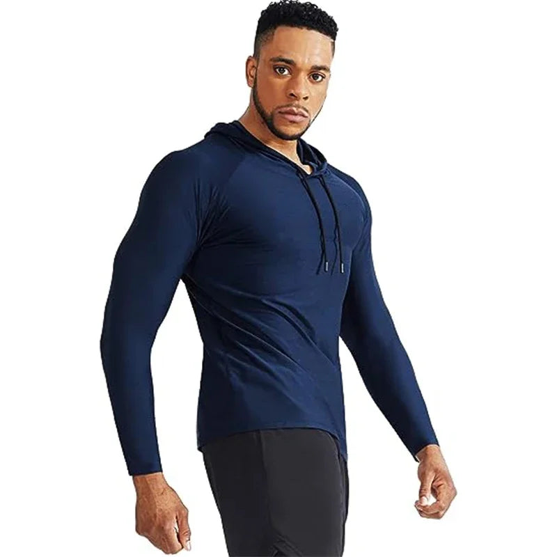 Sport Hooded Jacket Men Gym Fitness Sweatshirt Sportswear