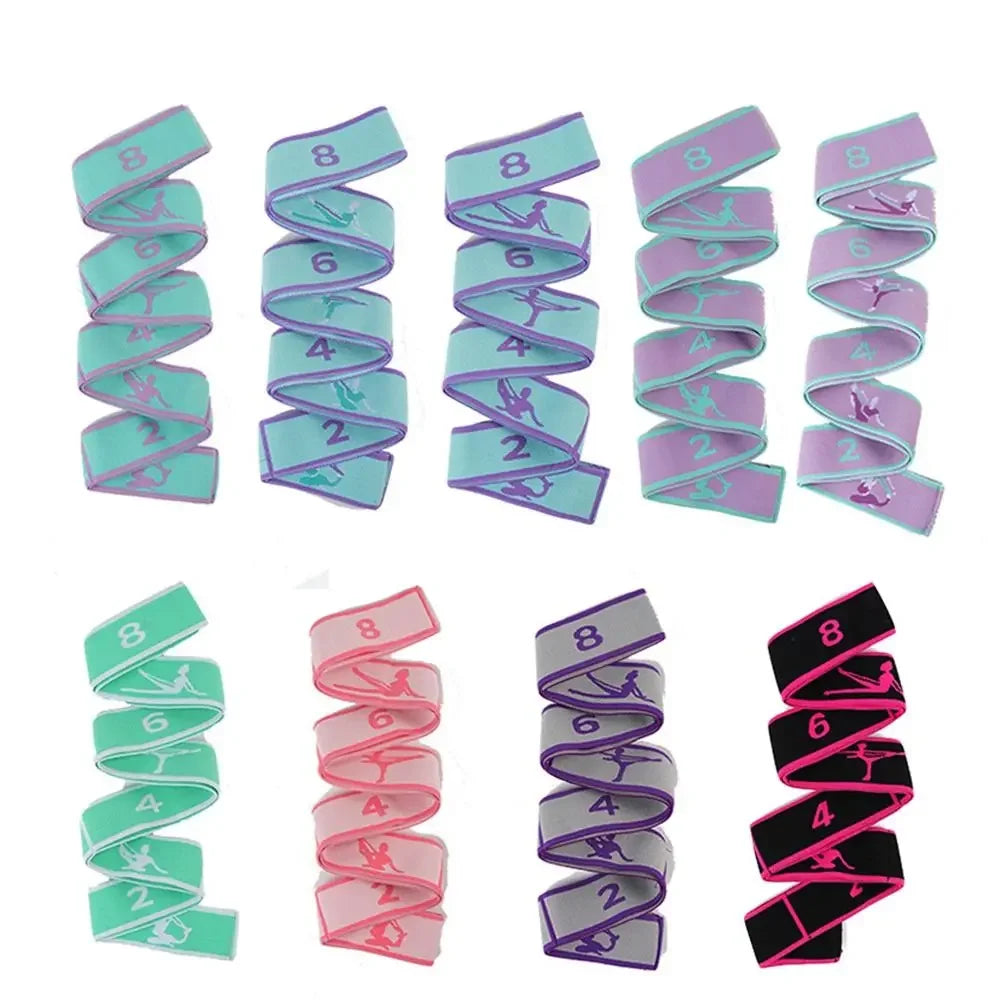 Yoga Stretching Belt And Resistance Bands Set For Home Pilates And Fitness Training