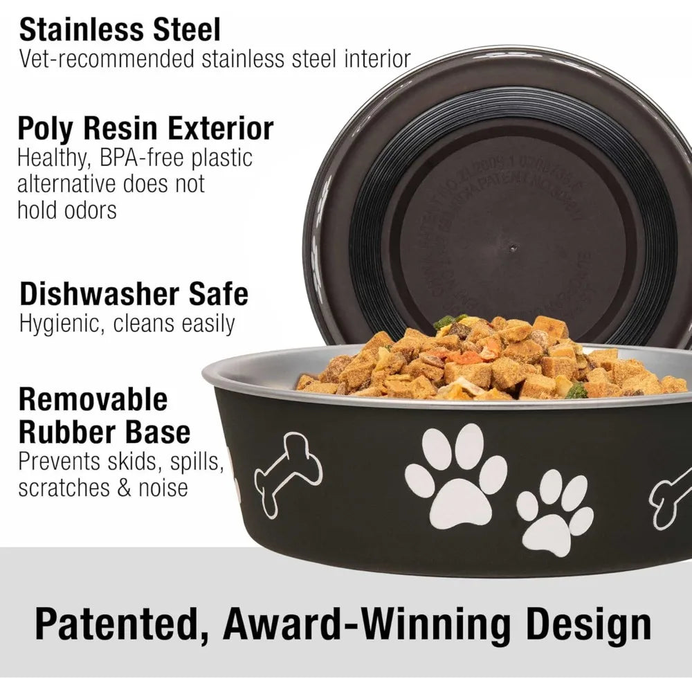 Hign Concerned Bella Stainless Steel Dog And Cat Bowls Spill Proof Non Slip Durable
