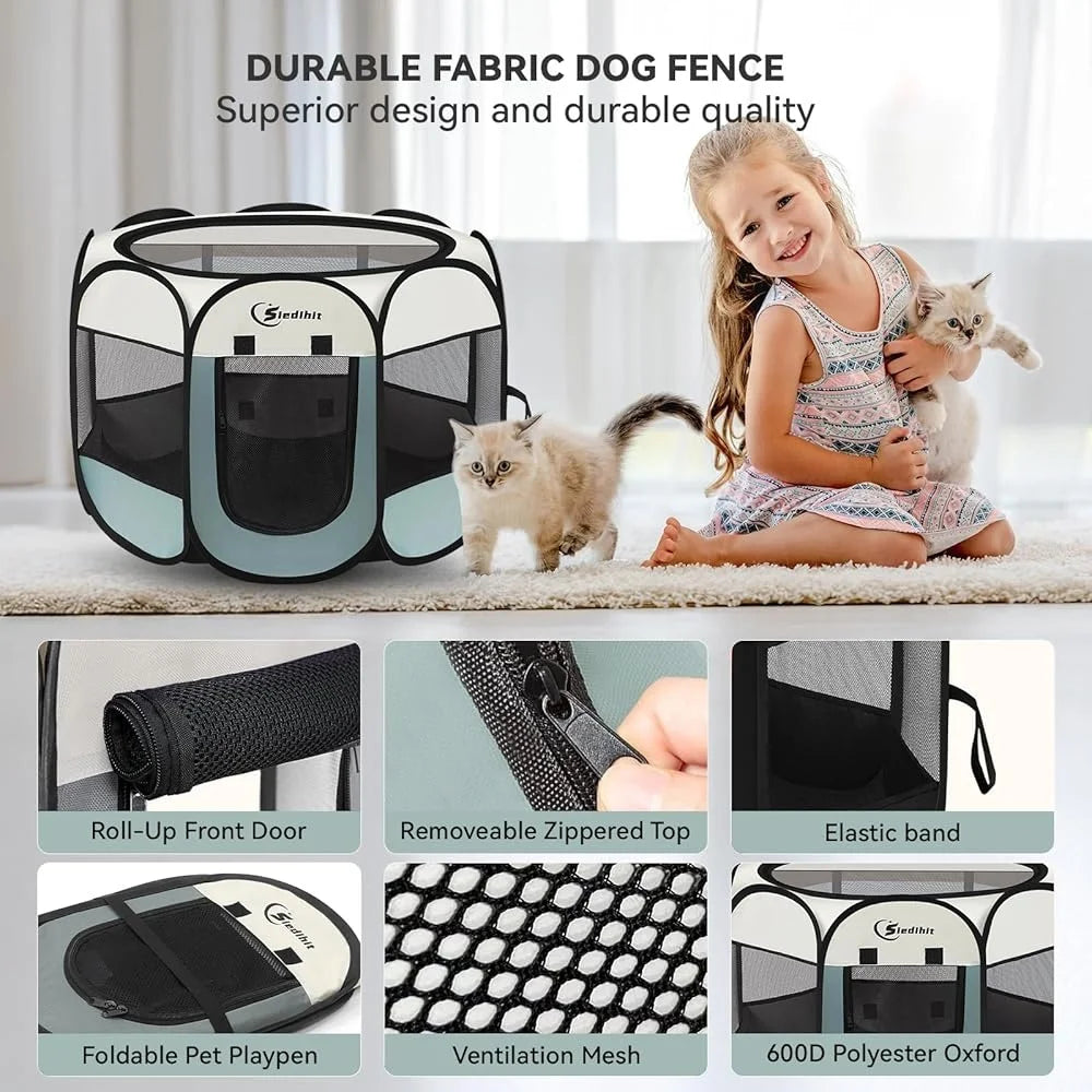 High Concerned Portable Playpen for Dogs and Cats Foldable
