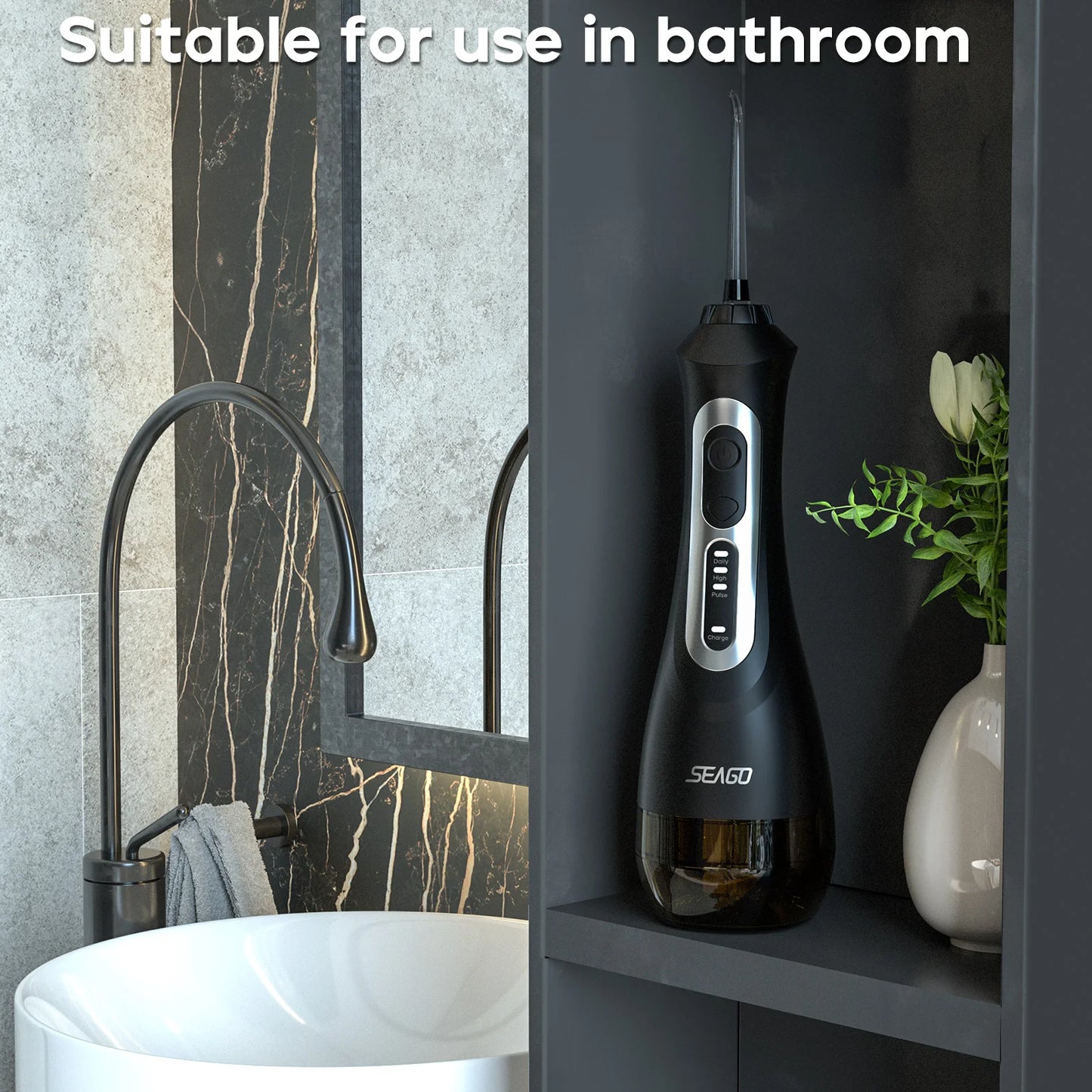 Seago USB Rechargeable Portable Dental OralIrrigationDevice Water Flosser Modes IPX7