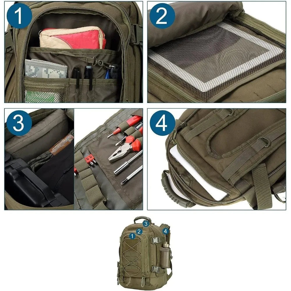 Military Tactical Backpack 3 Day Pack Expandable Gear