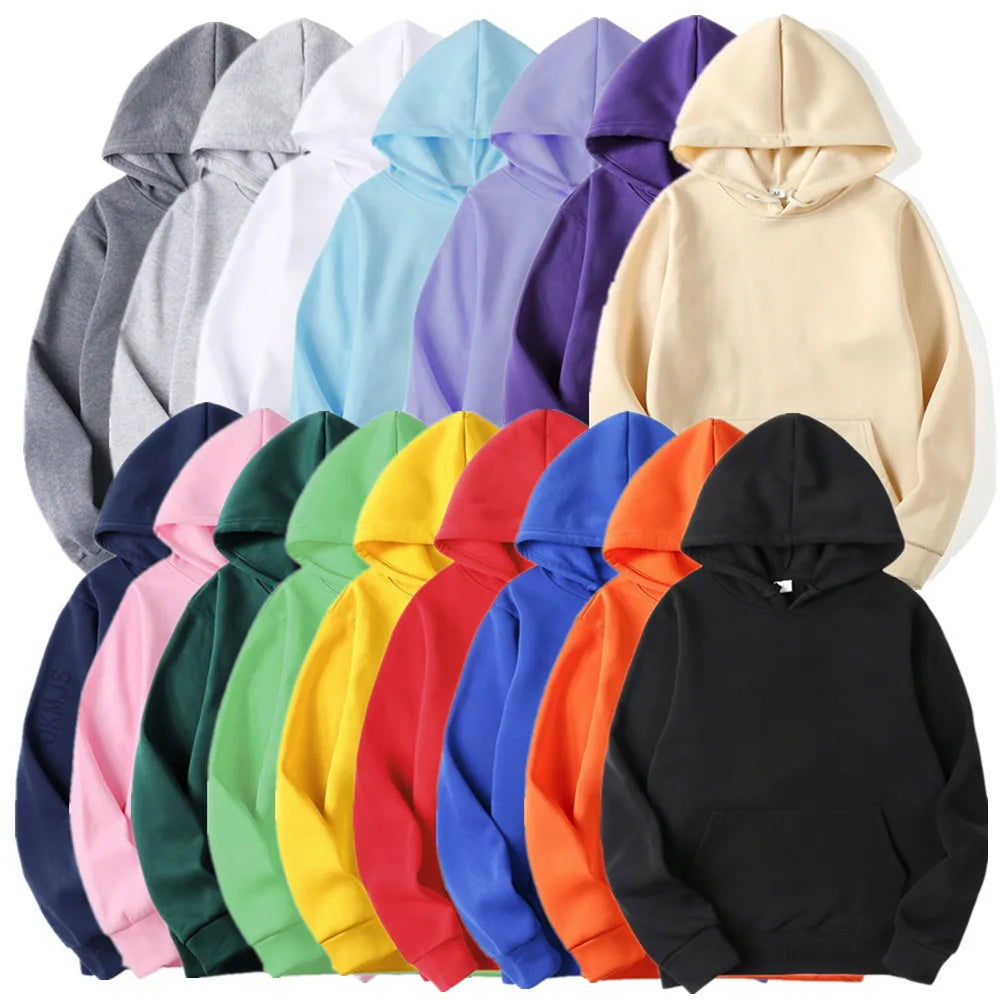 CN Hooded Sweatshirt Men Casual Knit Hoodie