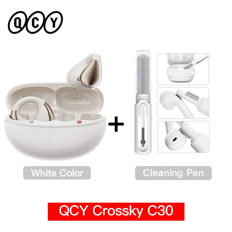 QCY Crossky C30 Open Ear Clip Earphones Wireless Bluetooth 5.4 Sports TWS Earbuds