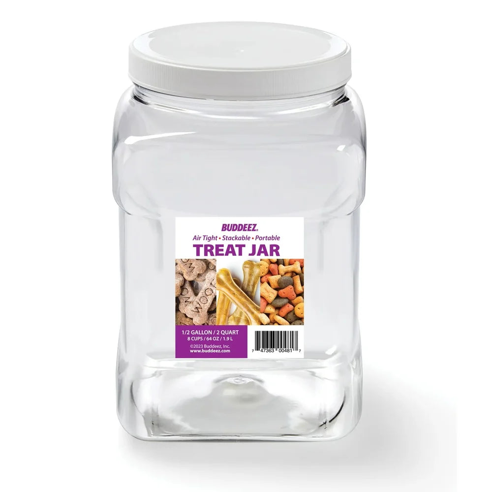 XMSJ Portable Treat Canister For Pets With Secure Screw On Lid And Stackable Design