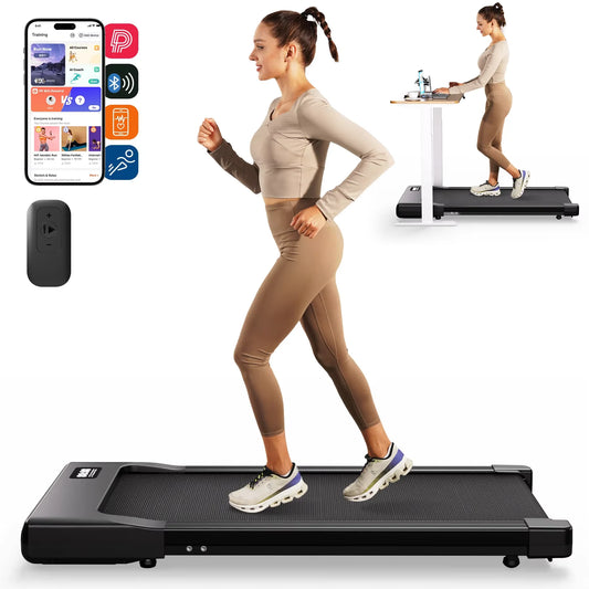 Superun Two In One Walking Pad Under Desk Treadmill With Remote LED Display 2.5HP For Home Office