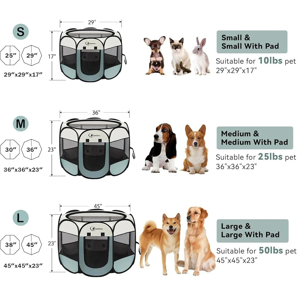 High Concerned Portable Playpen for Dogs and Cats Foldable