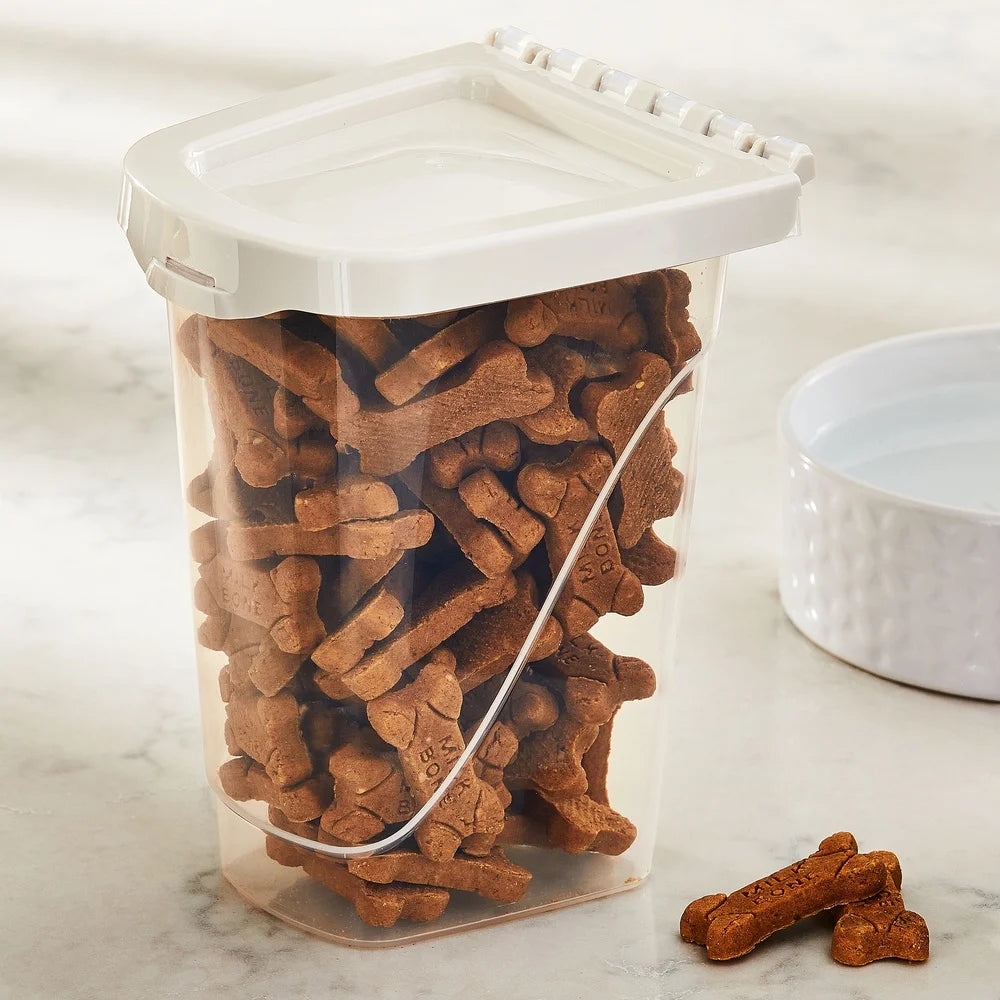 XMSJ Pet Treat Storage Container With Locking Lid Moisture Resistant Dishwasher Safe Stackable