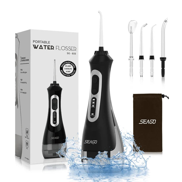 Seago USB Rechargeable Portable Dental OralIrrigationDevice Water Flosser Modes IPX7
