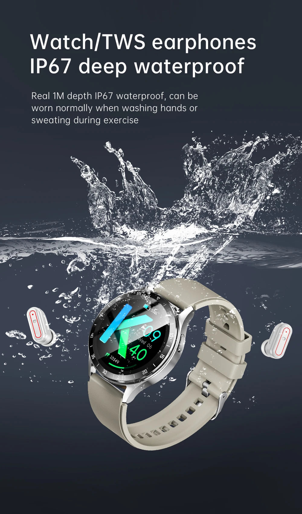 Smart Bluetooth Watch With Call Capabilities Waterproof Multi Sport