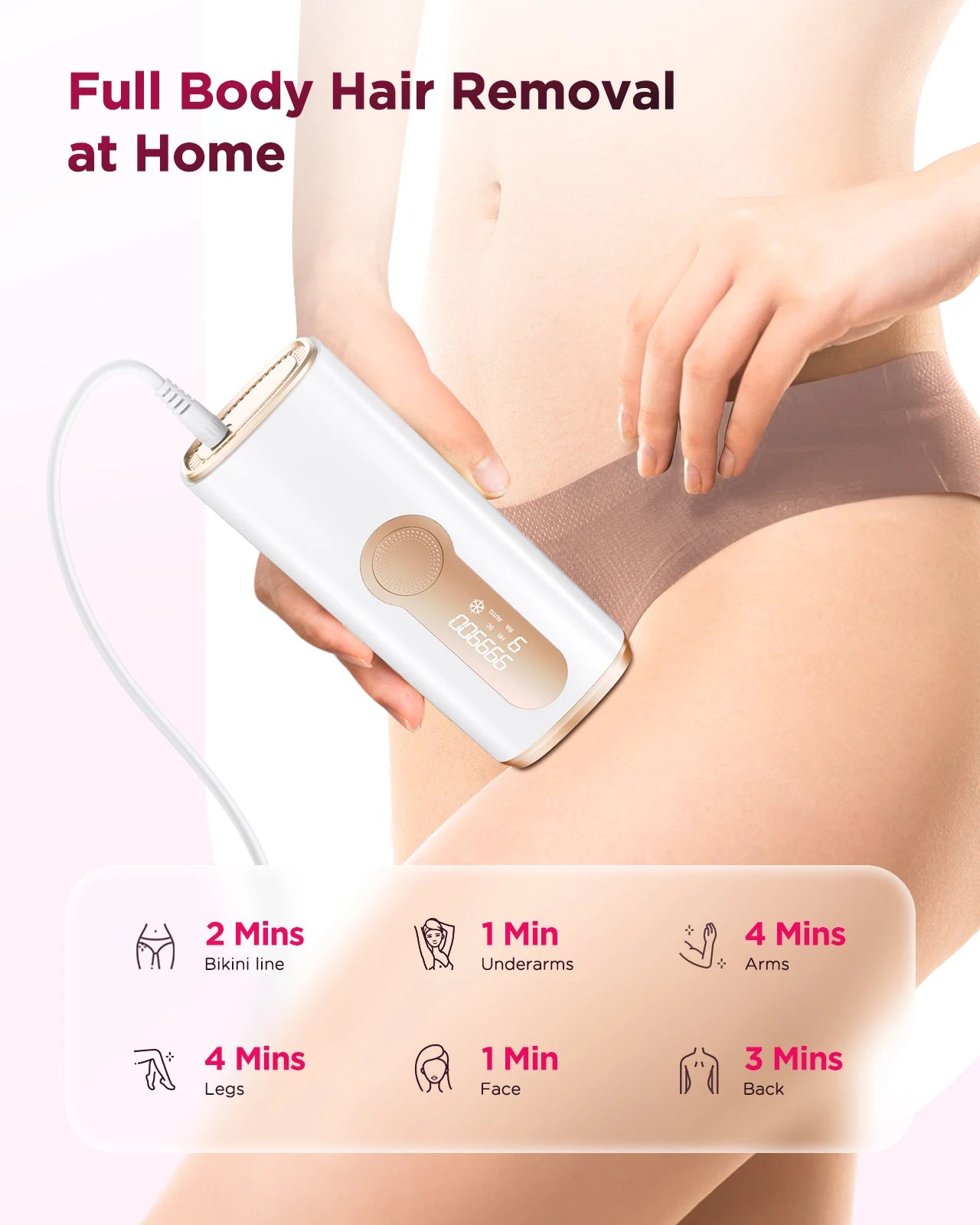 Totmizby IPL Epilator 990000 Painless Removal For Men Women