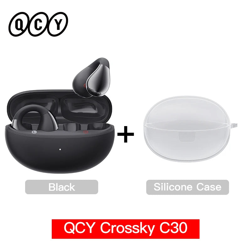 QCY Crossky C30 Open Ear Clip Earphones Wireless Bluetooth 5.4 Sports TWS Earbuds