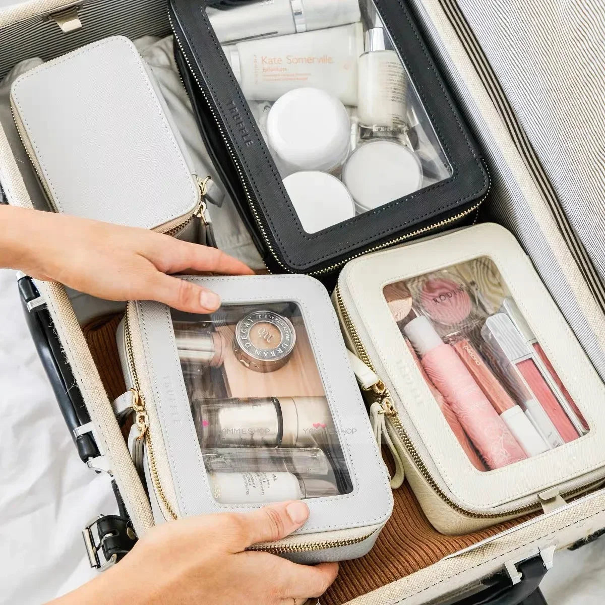 Outdoor Portable Waterproof Cosmetic Bag Transparent Toiletry Case For Travel And Outdoors