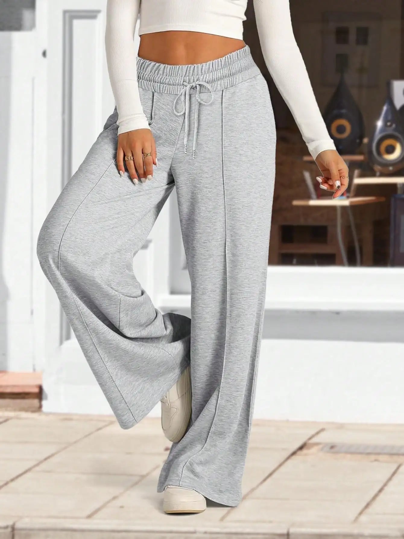 Women's UltraBreathable HighWaist WideLeg Athletic LoungePants WithPockets PerformanceFabric MoistureWicking ComfortFit