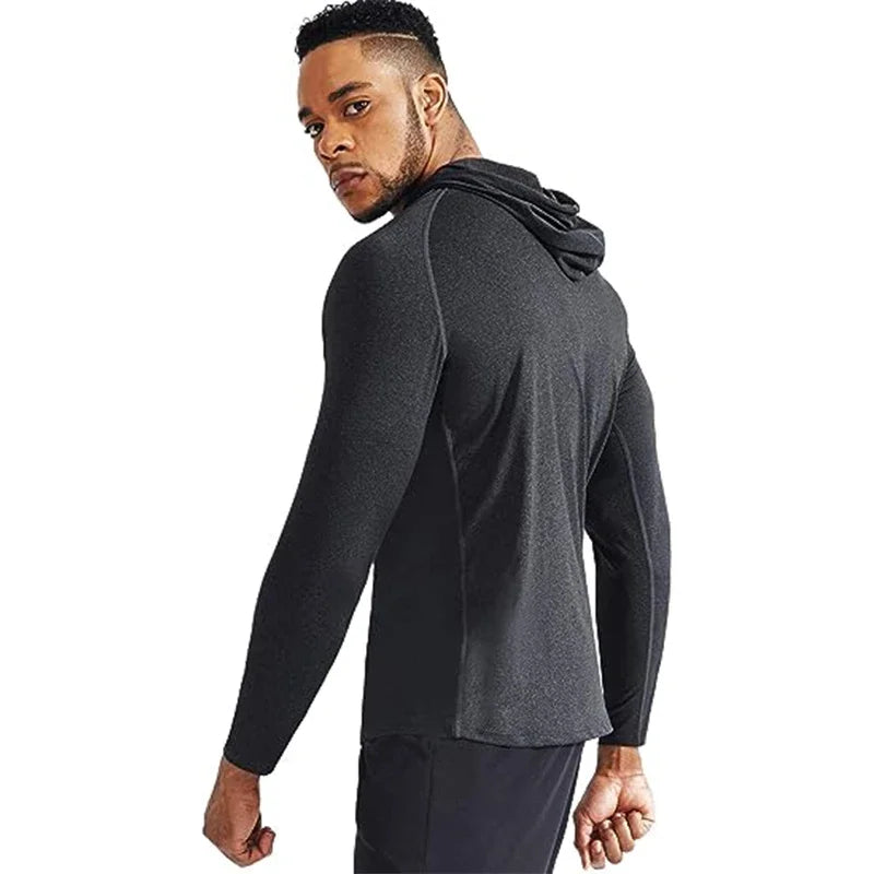 Sport Hooded Jacket Men Gym Fitness Sweatshirt Sportswear