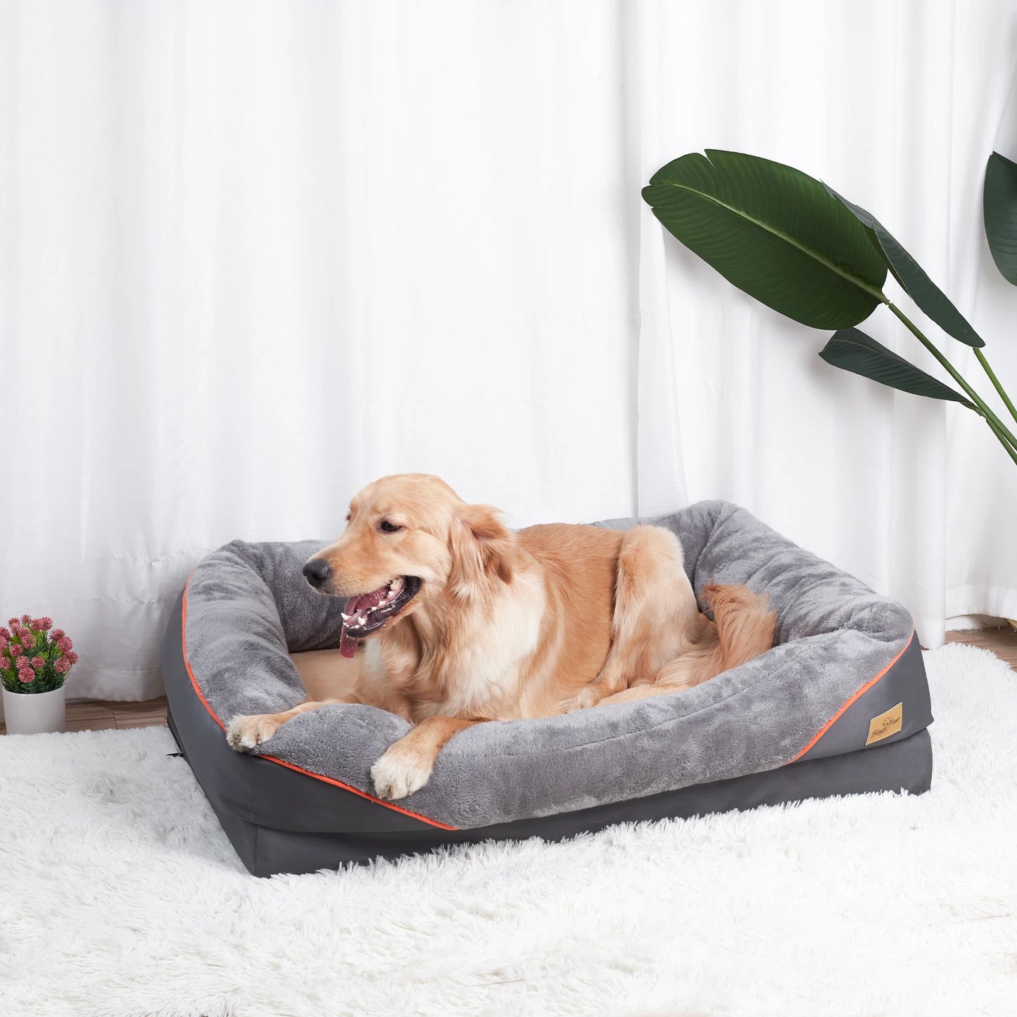 Bingopawcn Dog Bed Soft Anti Allergy Warm Fleece Washable