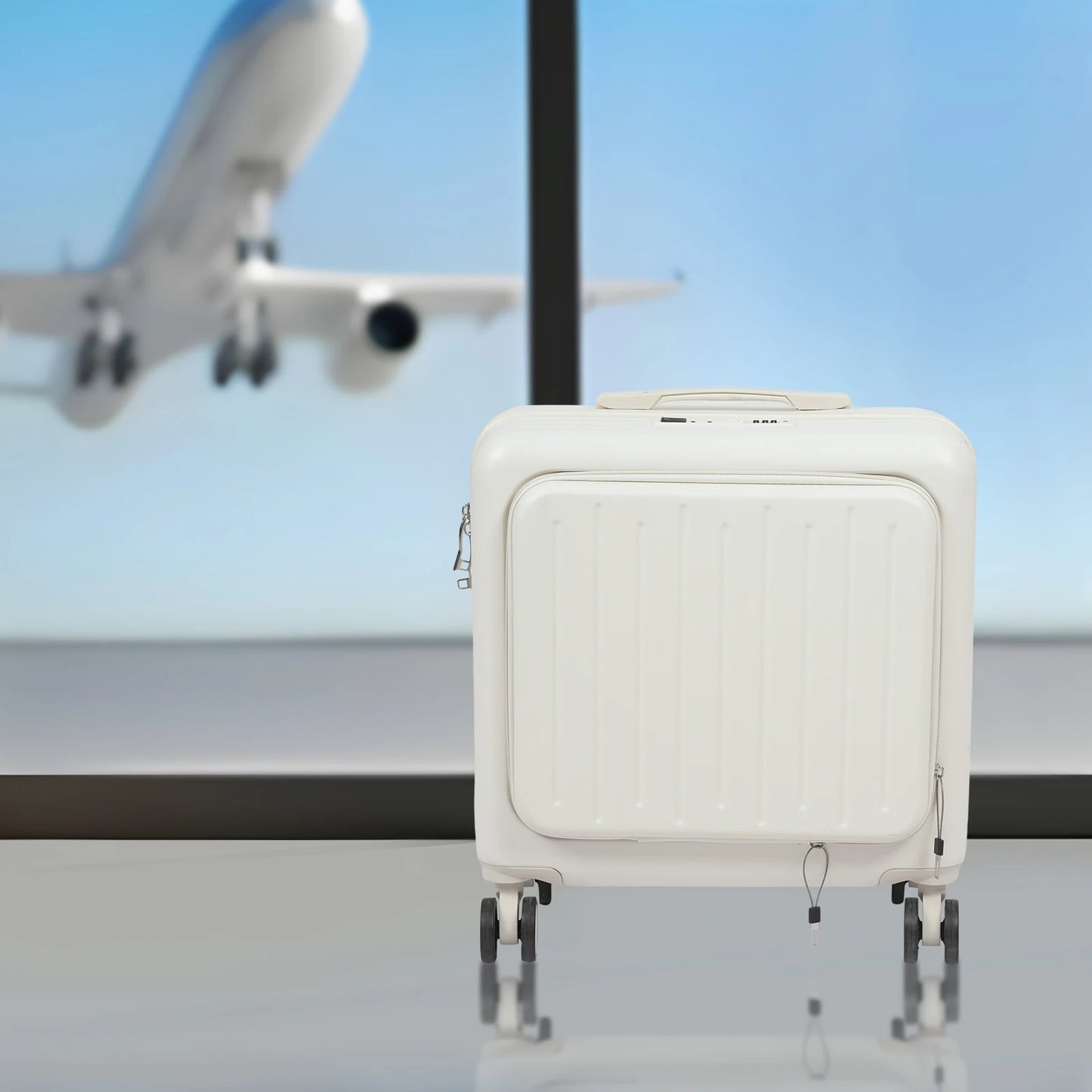 Sichuan Luggage Boarding Suitcase With USB Port And Cup Holder