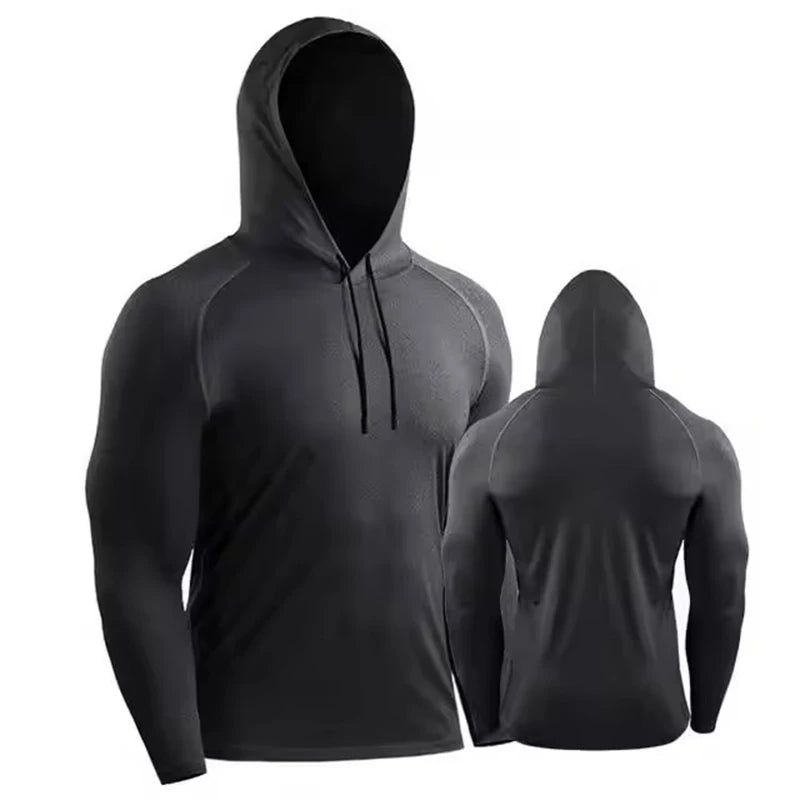 Sport Hooded Jacket Men Gym Fitness Sweatshirt Sportswear