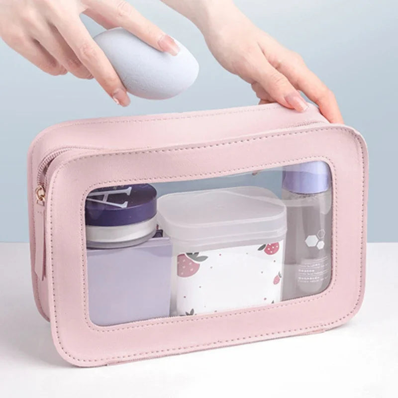 Outdoor Portable Waterproof Cosmetic Bag Transparent Toiletry Case For Travel And Outdoors