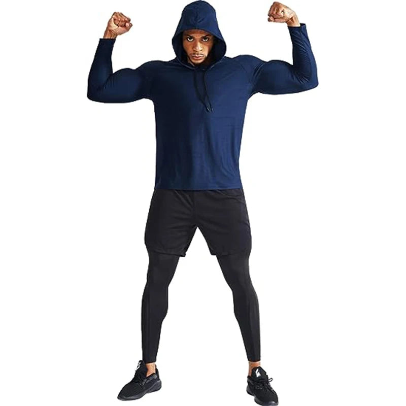 Sport Hooded Jacket Men Gym Fitness Sweatshirt Sportswear