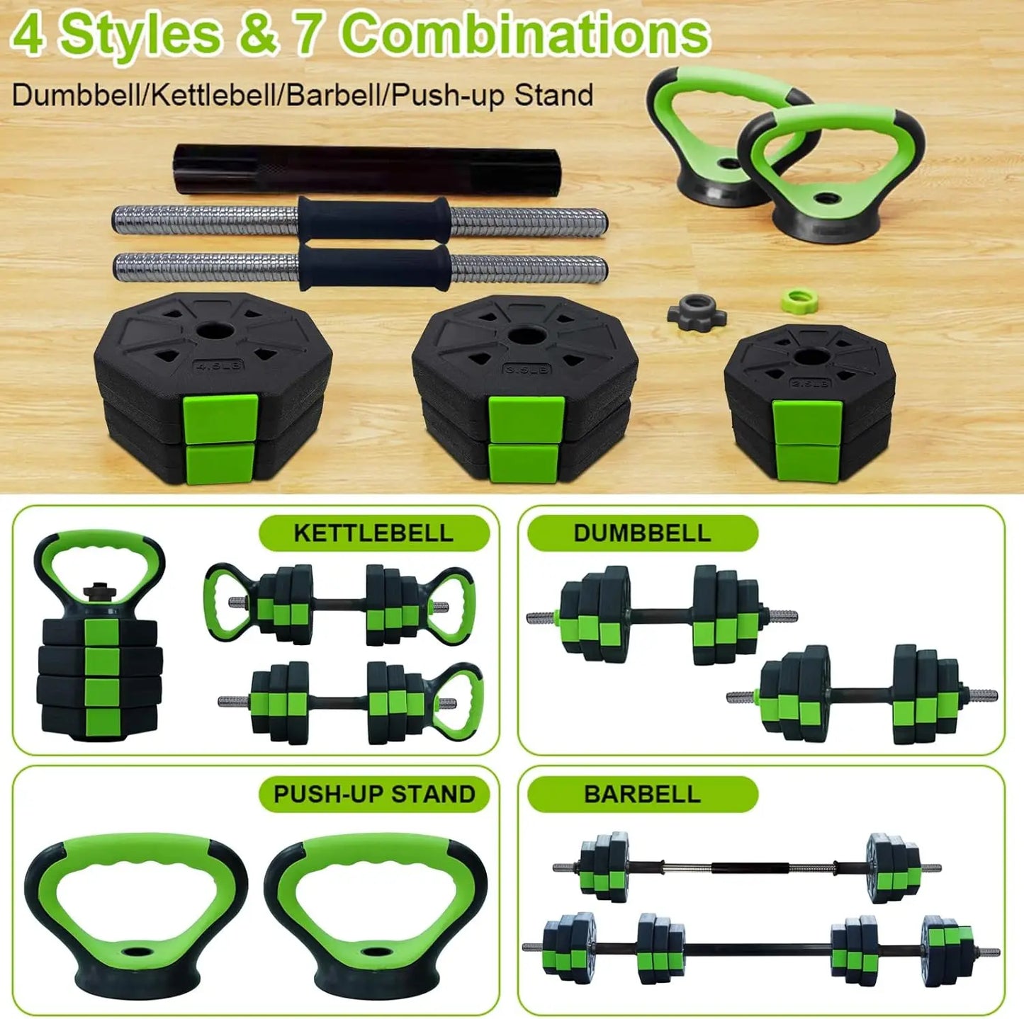 HiMISS 4 In 1 Adjustable Dumbbell Set For Home Gym Pro